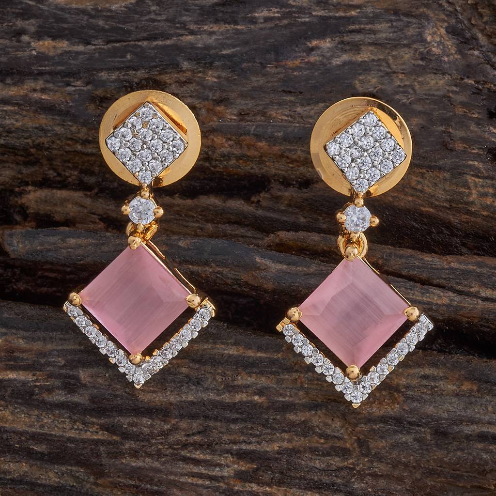 Kushal'S Fashion Jewellery Rhodium-Plated Party Zircon Drop Earrings - 177290 : 424999