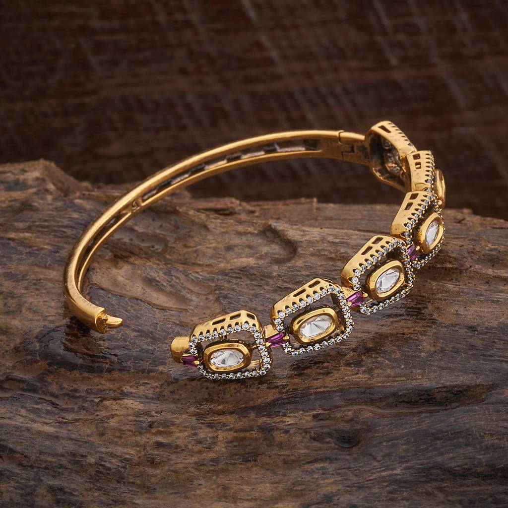 Kushal'S Fashion Jewellery Party Kundan Kada - 177608 : 425805
