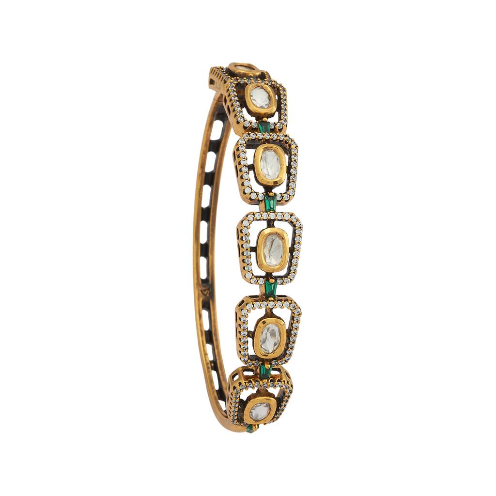 Kushal'S Fashion Jewellery Party Kundan Kada - 177608 : 425806