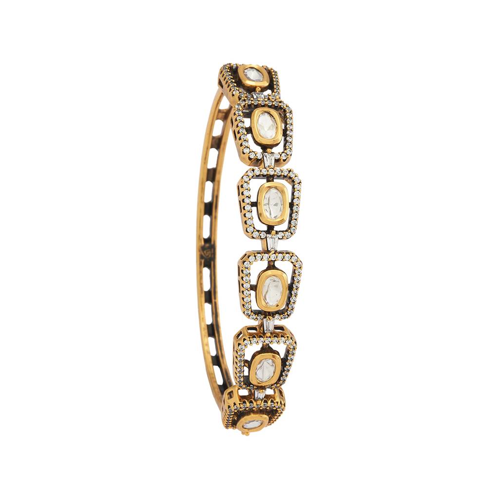 Kushal'S Fashion Jewellery Party Kundan Kada - 177608 : 425807