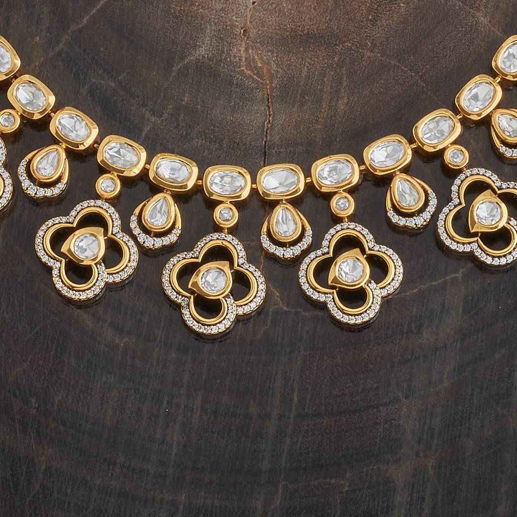 Kushal'S Fashion Jewellery White Party Kundan Jewellery Set - 425785 : 425785