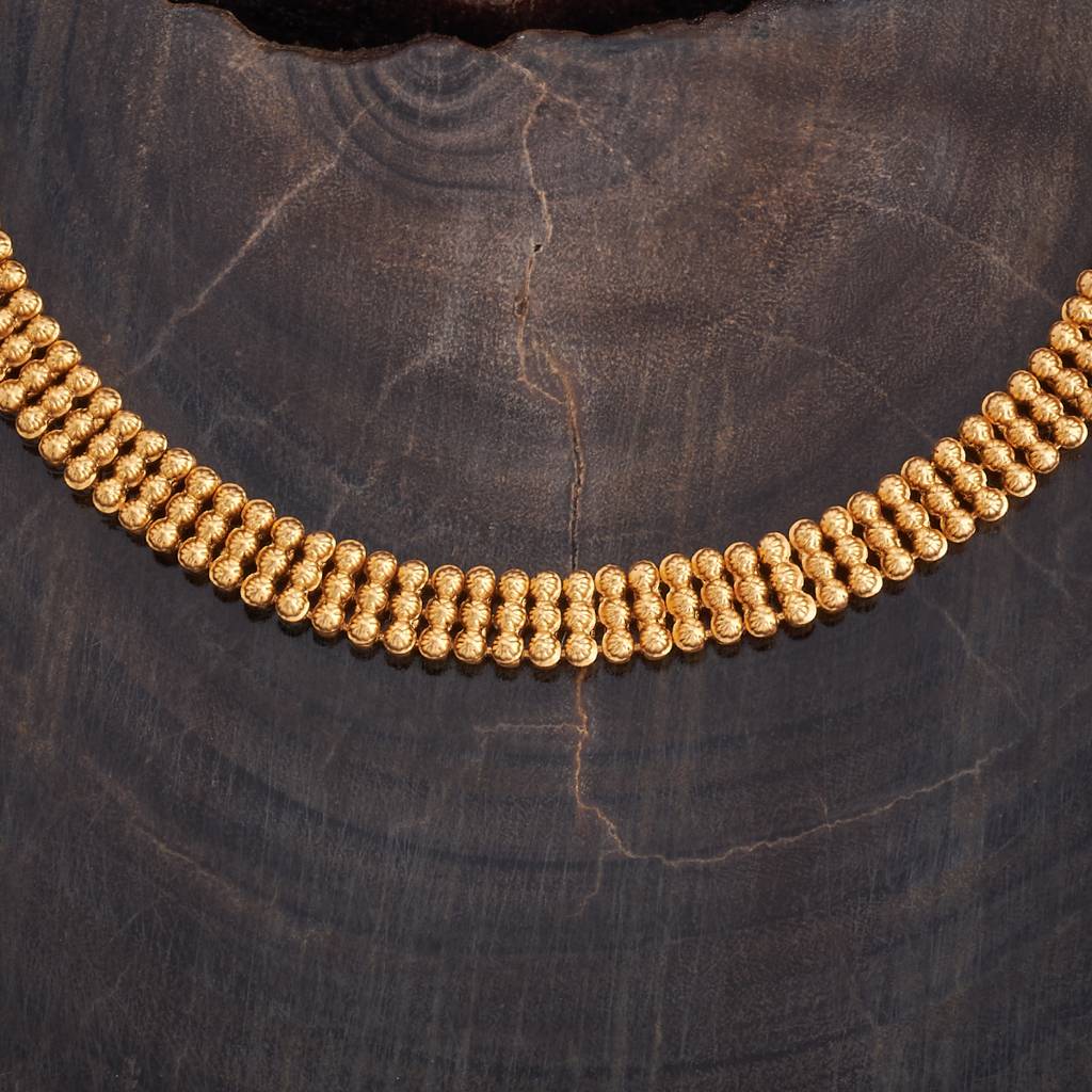 Kushal'S Fashion Jewellery Gold-Plated Ethnic Antique Necklace - 426056 : 426056