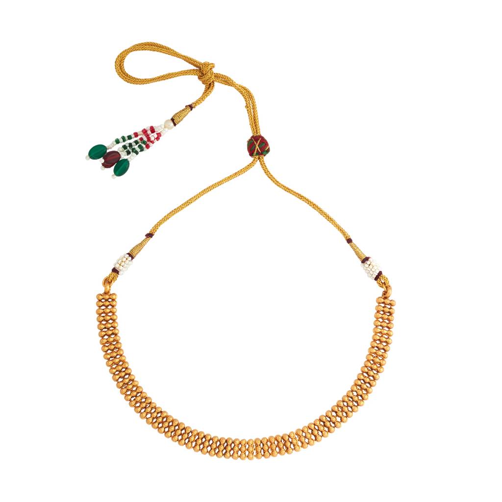 Kushal'S Fashion Jewellery Gold-Plated Ethnic Antique Necklace - 426056 : 426056