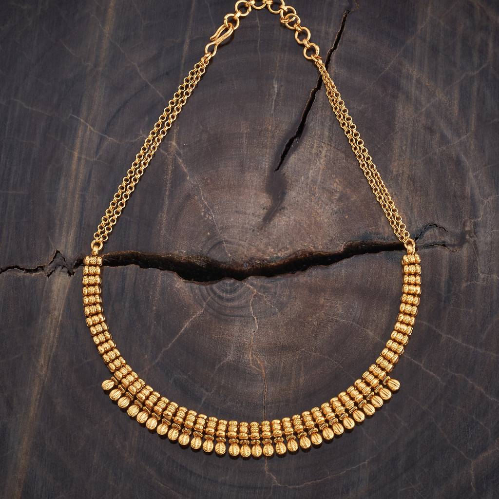 Kushal'S Fashion Jewellery Gold-Plated Ethnic Antique Necklace - 426229 : 426229