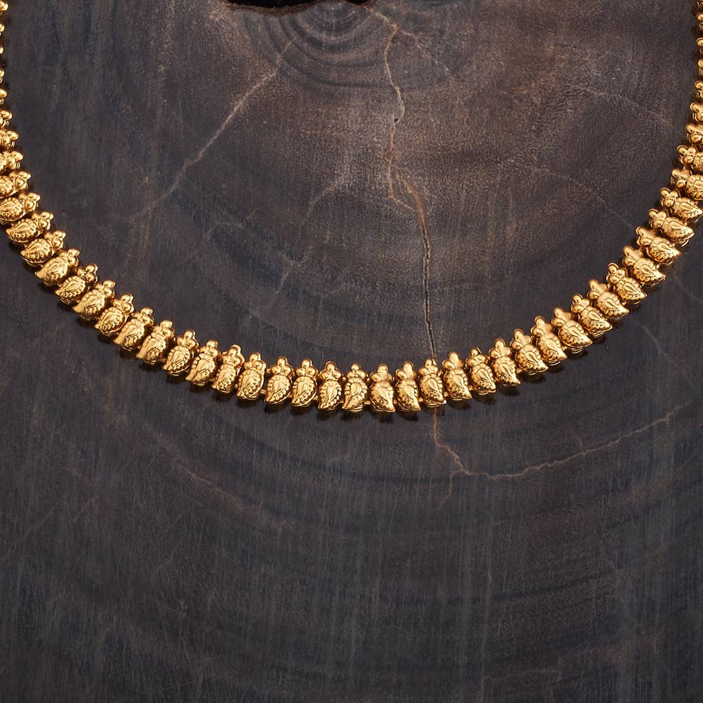 Kushal'S Fashion Jewellery Gold-Plated Ethnic Antique Necklace - 426231 : 426231