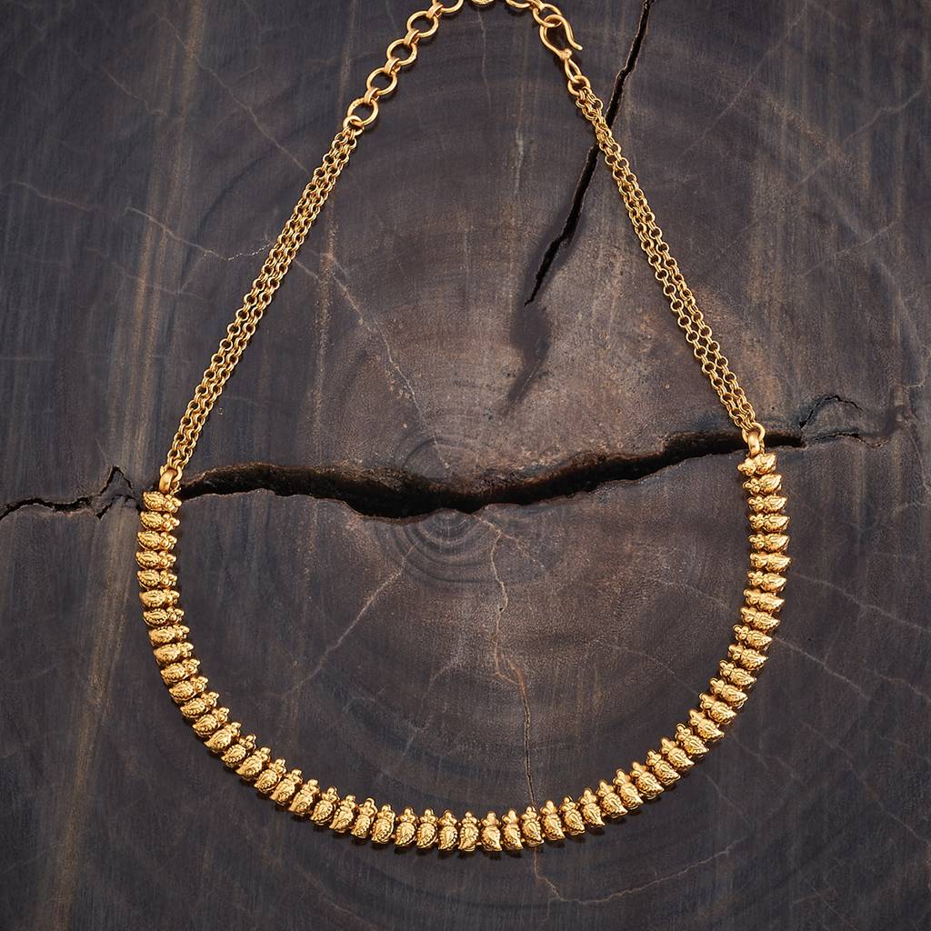 Kushal'S Fashion Jewellery Gold-Plated Ethnic Antique Necklace - 426231 : 426231