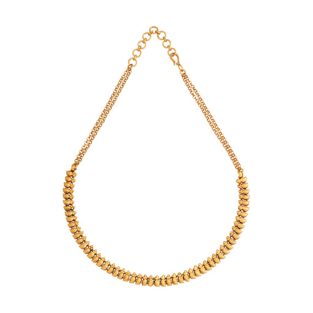 Kushal'S Fashion Jewellery Gold-Plated Ethnic Antique Necklace - 426231 : 426231