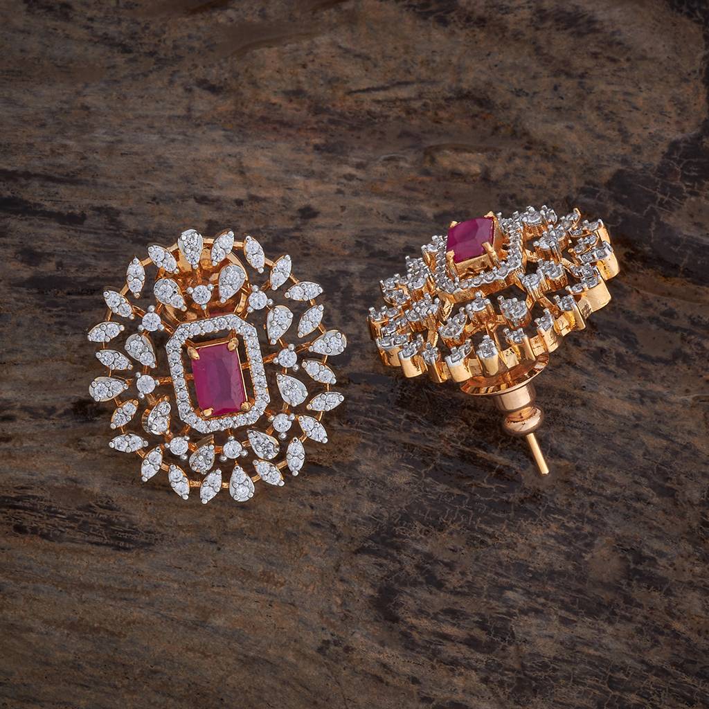 Kushal'S Fashion Jewellery Rhodium-Plated Party Zircon Studs - 177941 : 426520