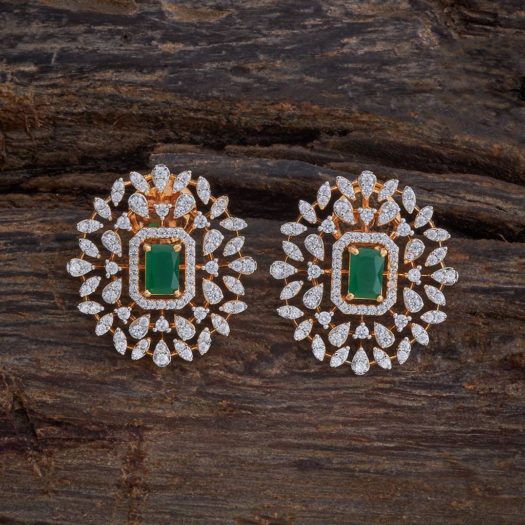 Kushal'S Fashion Jewellery Rhodium-Plated Party Zircon Studs - 177941 : 426521