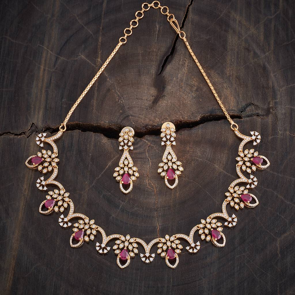 Kushal'S Fashion Jewellery Gold-Plated Party Zircon Jewellery Set - 177998 : 426478