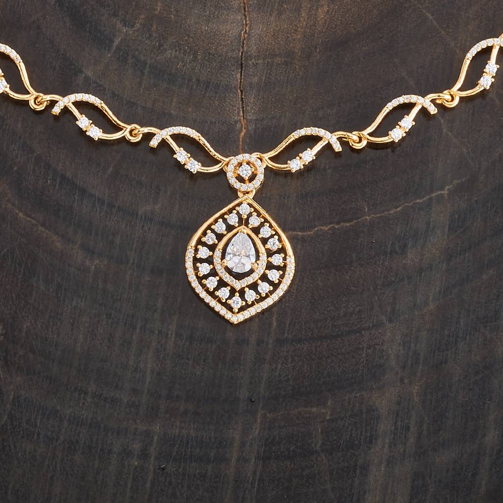 Kushal'S Fashion Jewellery Gold-Plated Party Zircon Jewellery Set - 178006 : 426494