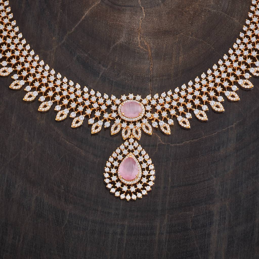 Kushal'S Fashion Jewellery Gold-Plated Party Zircon Jewellery Set - 178019 : 426517