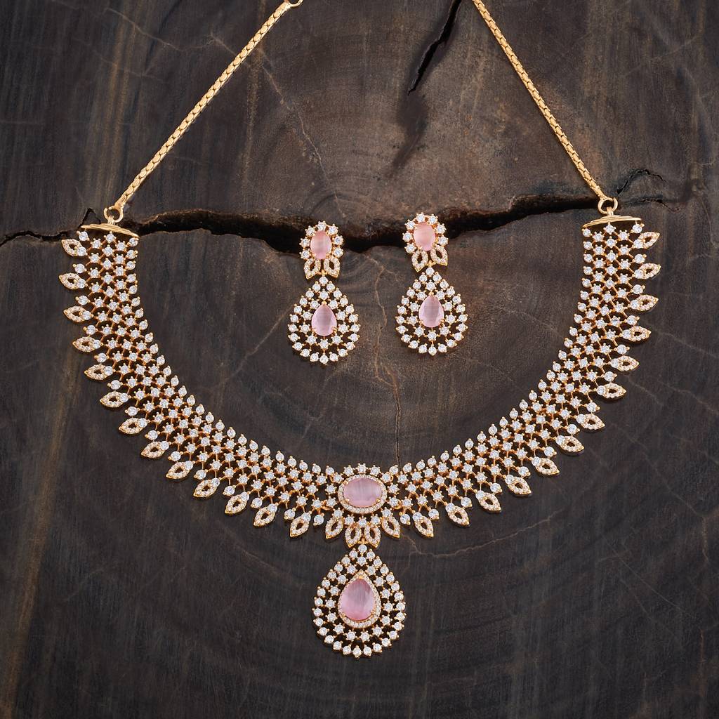 Kushal'S Fashion Jewellery Gold-Plated Party Zircon Jewellery Set - 178019 : 426517