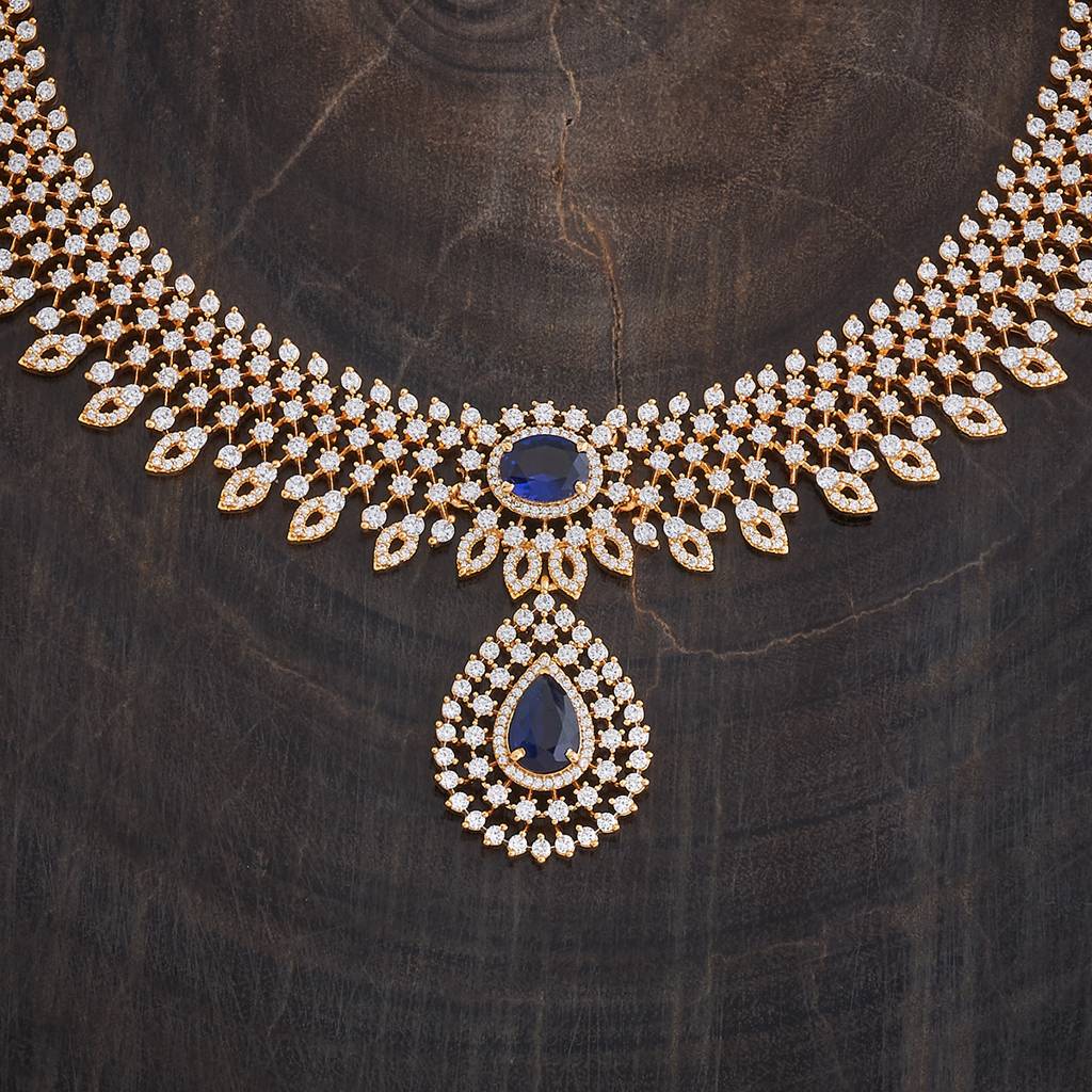 Kushal'S Fashion Jewellery Gold-Plated Party Zircon Jewellery Set - 178019 : 426518
