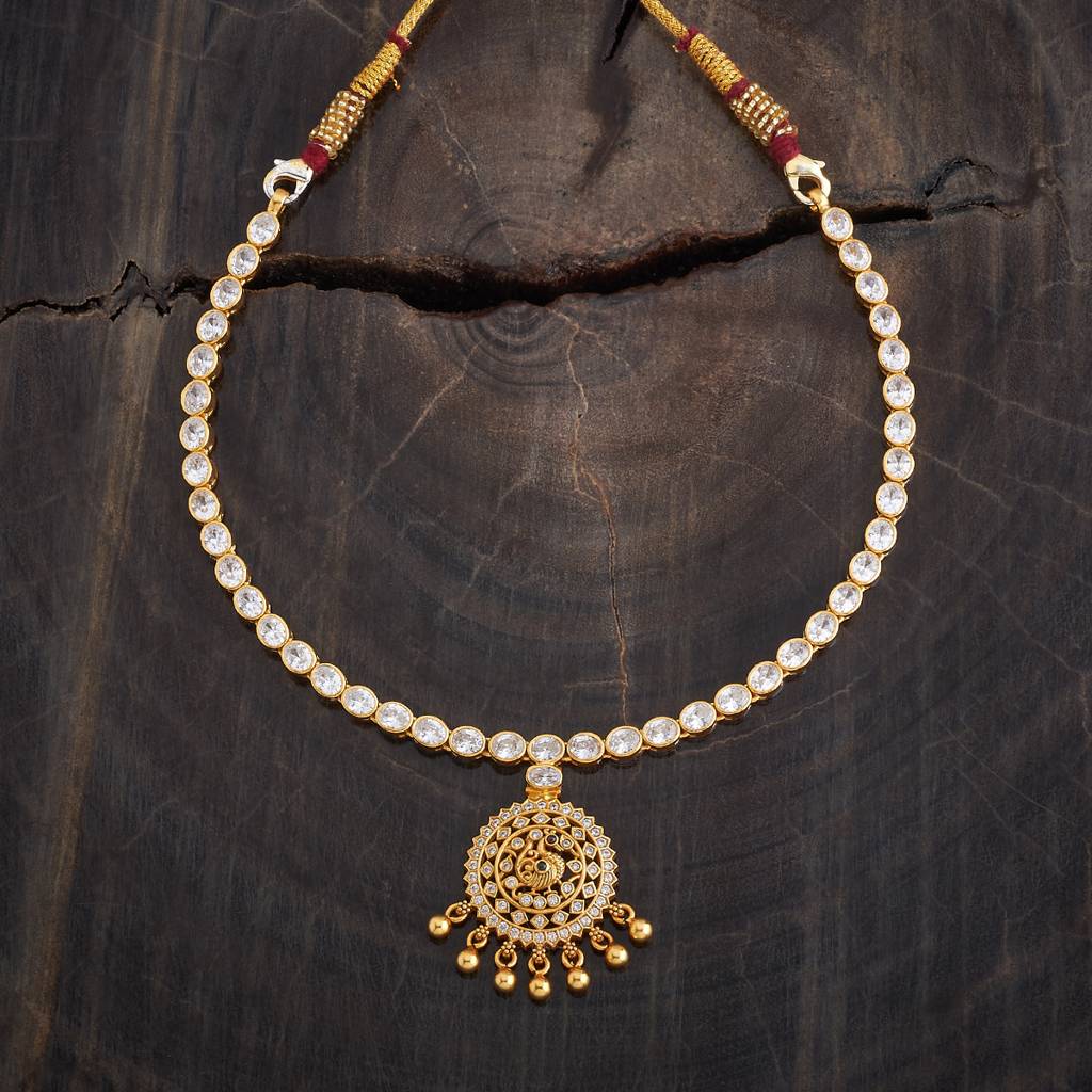 Kushal'S Fashion Jewellery White Gold-Plated Ethnic Pure
