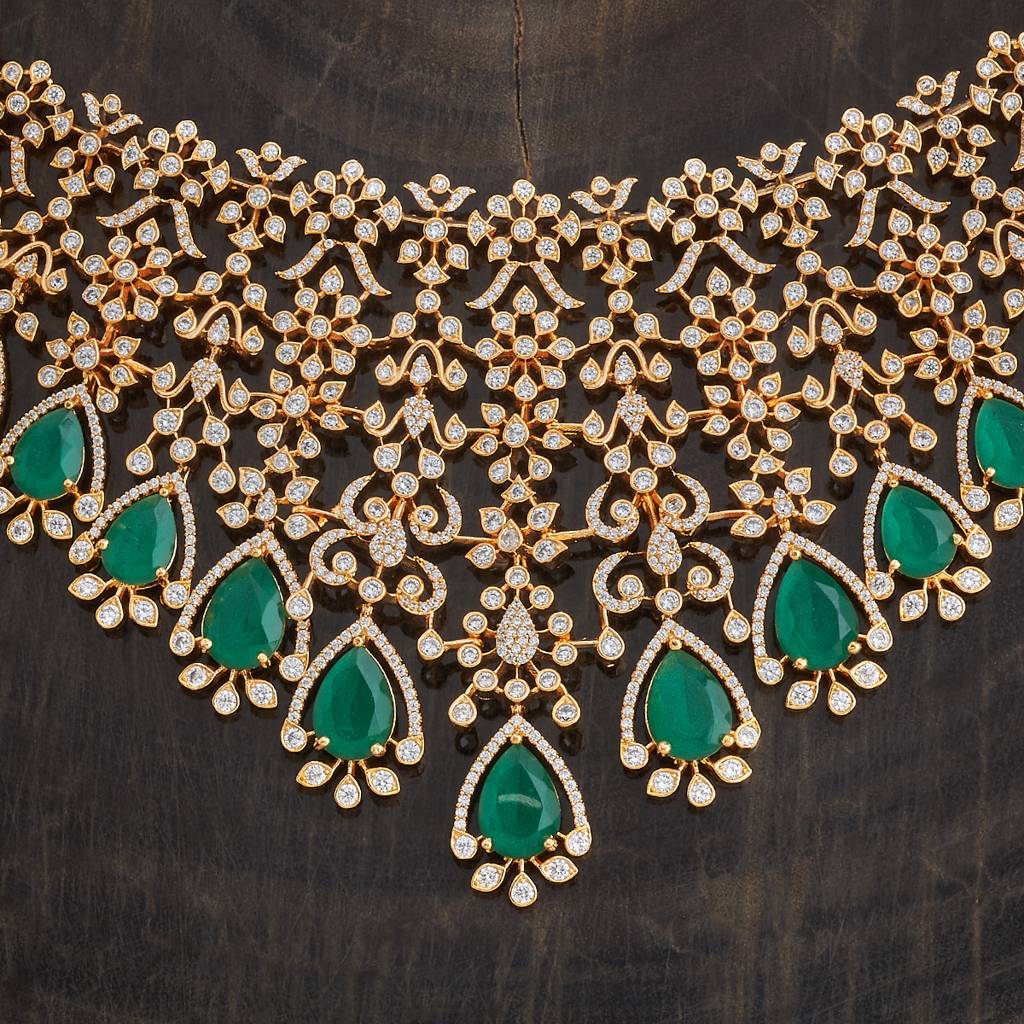 Kushal'S Fashion Jewellery Gold-Plated Party Zircon Jewellery Set - 178156 : 426716