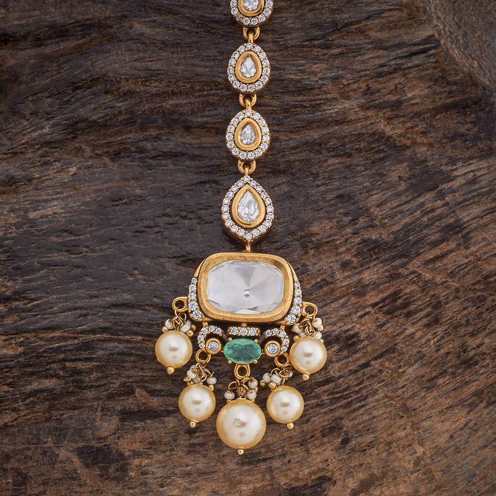 Kushal'S Fashion Jewellery Victorian Plated Party Kundan Tikka - 178265 : 426992