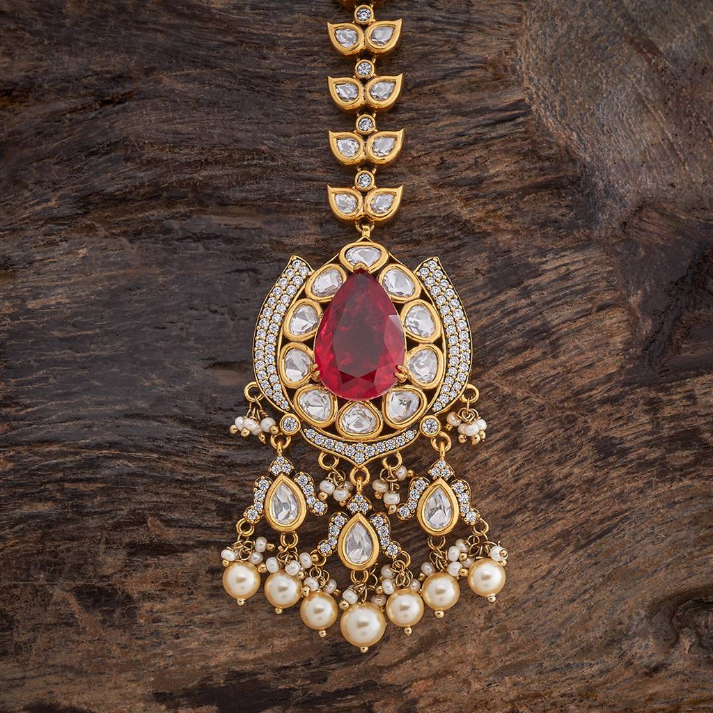 Kushal'S Fashion Jewellery Victorian Plated Party Kundan Tikka - 178267 : 426997
