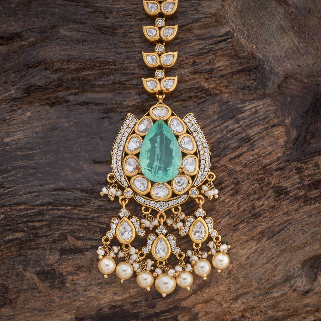 Kushal'S Fashion Jewellery Victorian Plated Party Kundan Tikka - 178267 : 426999