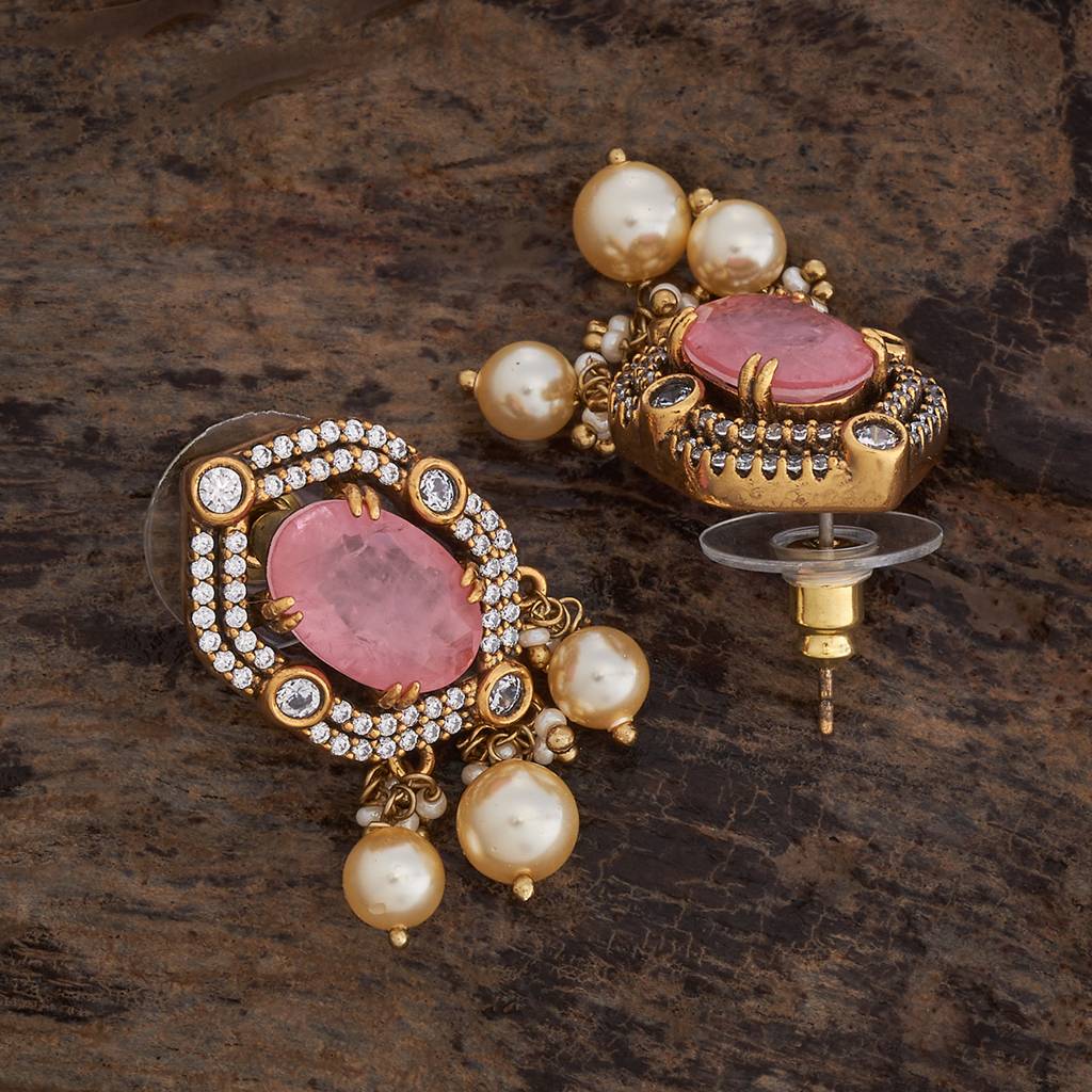 Kushal'S Fashion Jewellery Victorian Plated Party Kundan Studs - 178278 : 426985