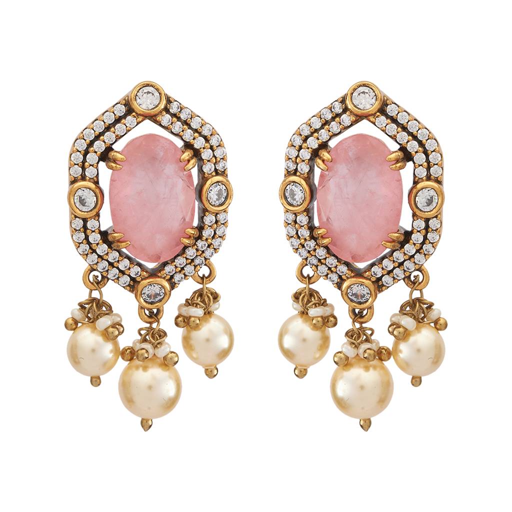 Kushal'S Fashion Jewellery Victorian Plated Party Kundan Studs - 178278 : 426985