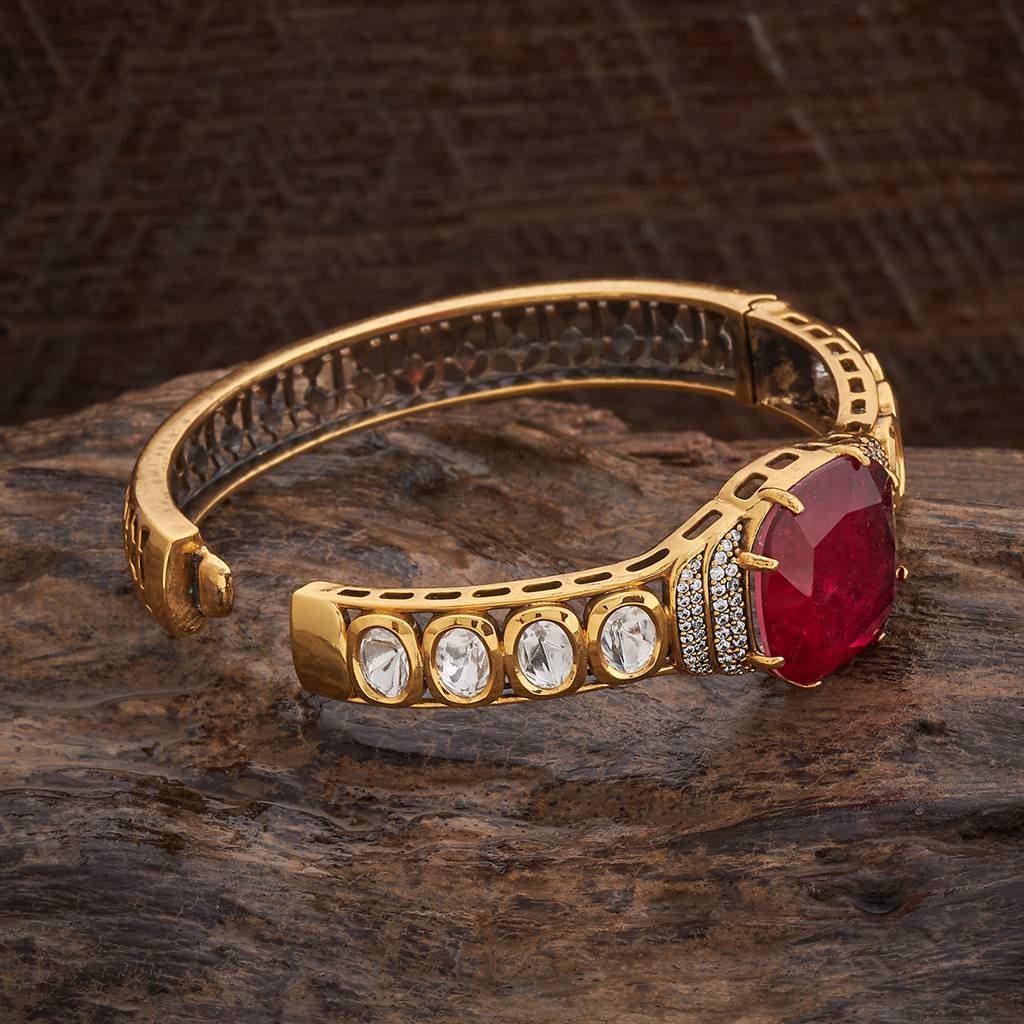 Kushal'S Fashion Jewellery Party Kundan Kada - 178285 : 426924