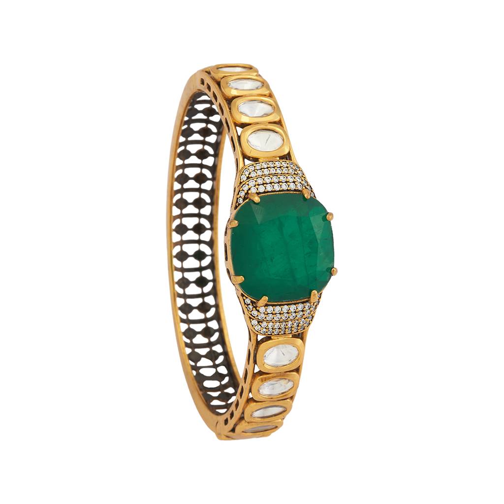 Kushal'S Fashion Jewellery Party Kundan Kada - 178285 : 426925