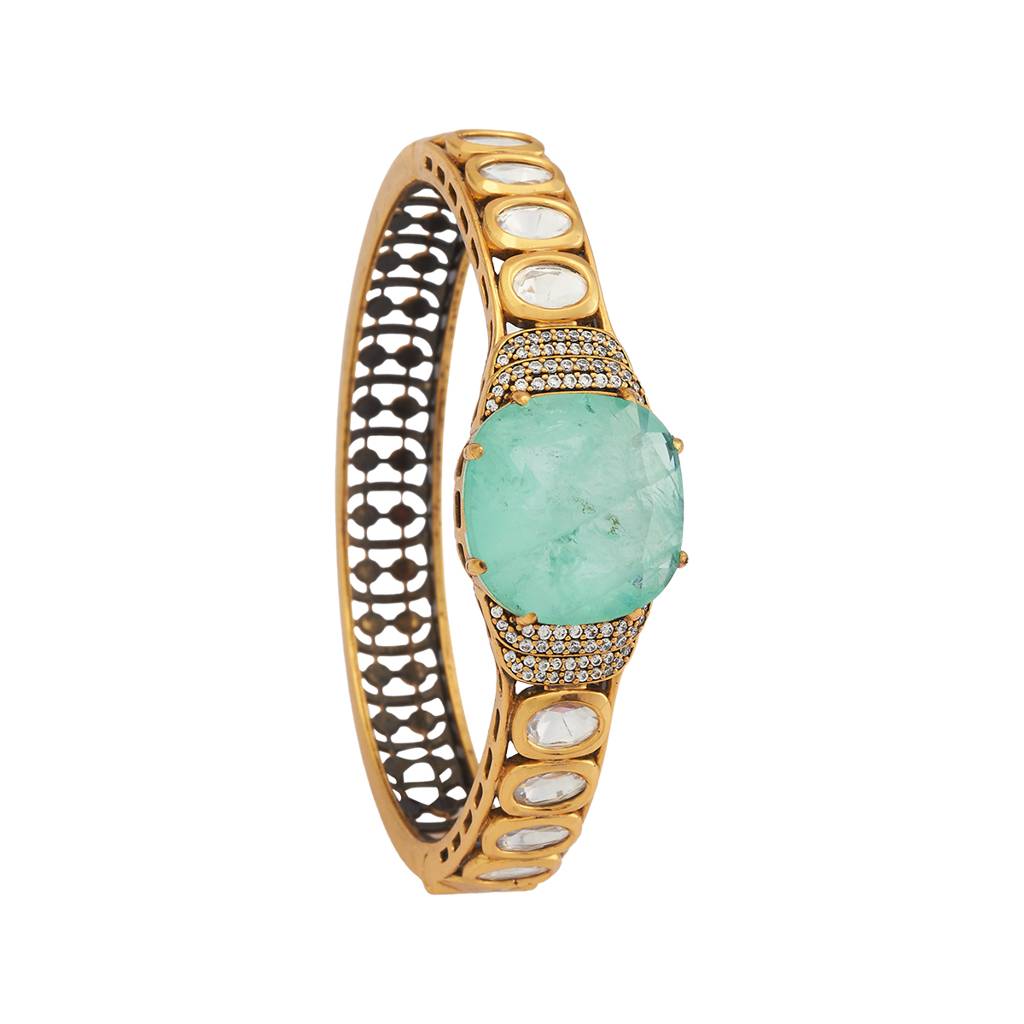 Kushal'S Fashion Jewellery Party Kundan Kada - 178285 : 426927