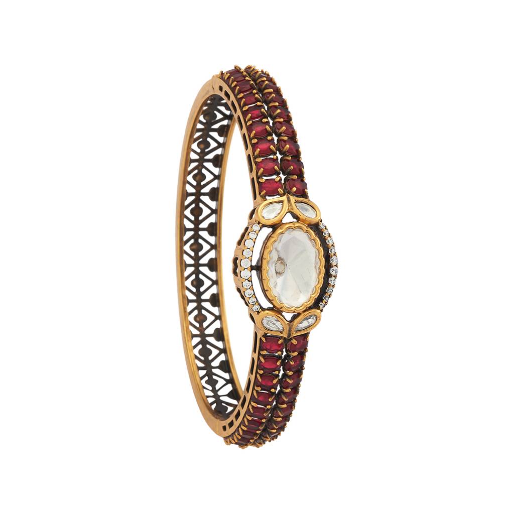 Kushal'S Fashion Jewellery Party Kundan Kada - 178286 : 426928