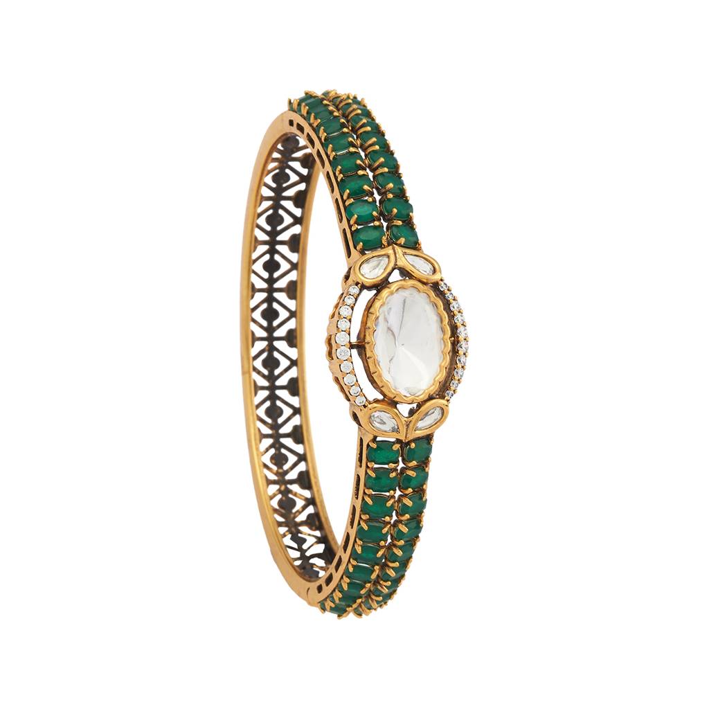Kushal'S Fashion Jewellery Party Kundan Kada - 178286 : 426929