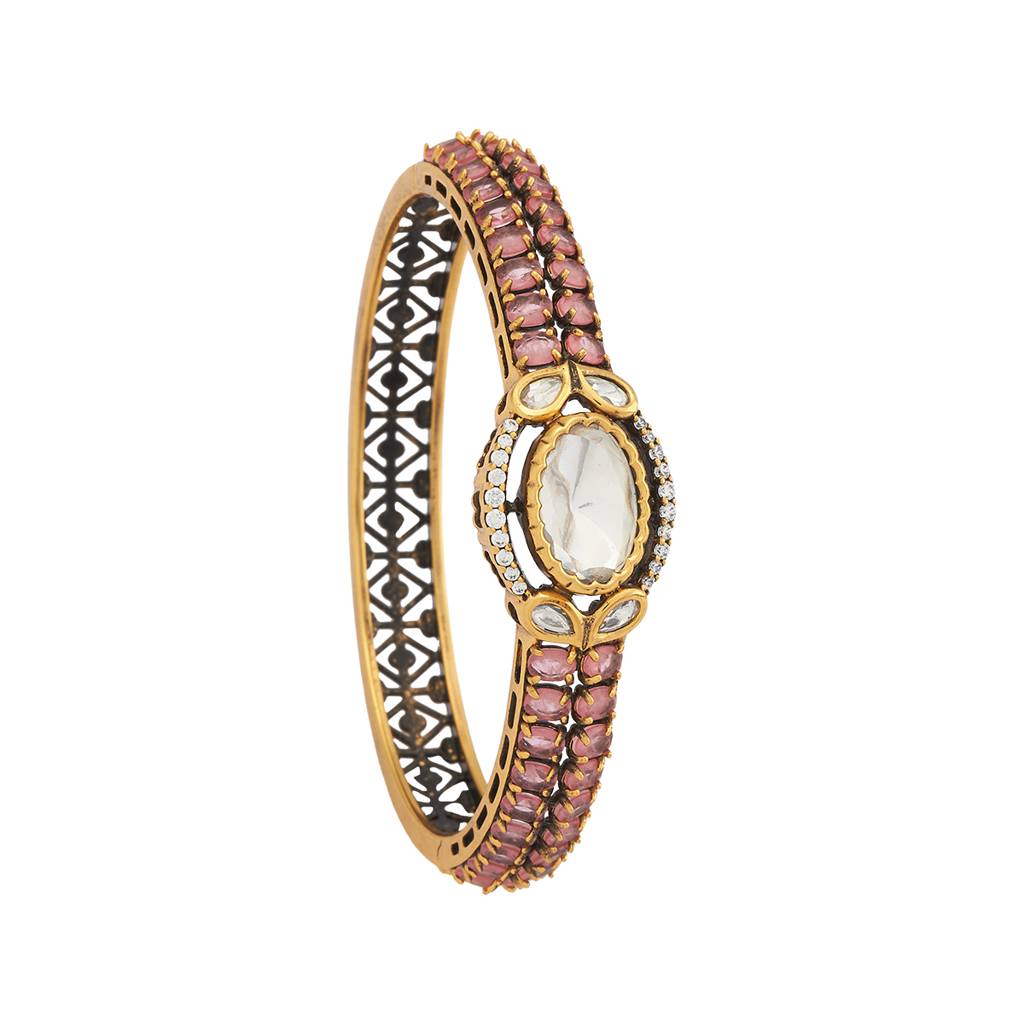 Kushal'S Fashion Jewellery Party Kundan Kada - 178286 : 426930
