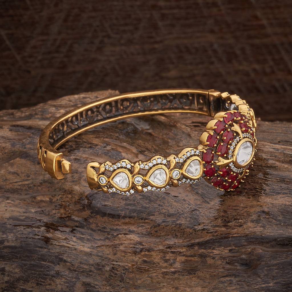 Kushal'S Fashion Jewellery Party Kundan Kada - 178287 : 426932