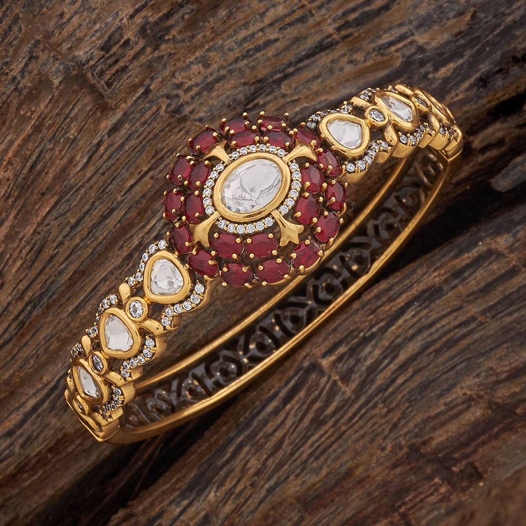 Kushal'S Fashion Jewellery Party Kundan Kada - 178287 : 426932