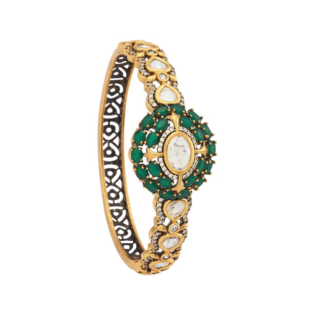 Kushal'S Fashion Jewellery Party Kundan Kada - 178287 : 426933