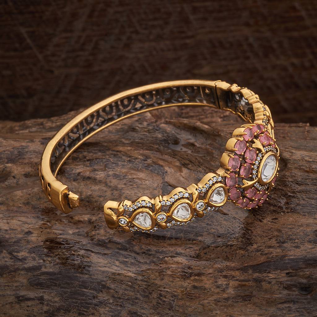 Kushal'S Fashion Jewellery Party Kundan Kada - 178287 : 426934