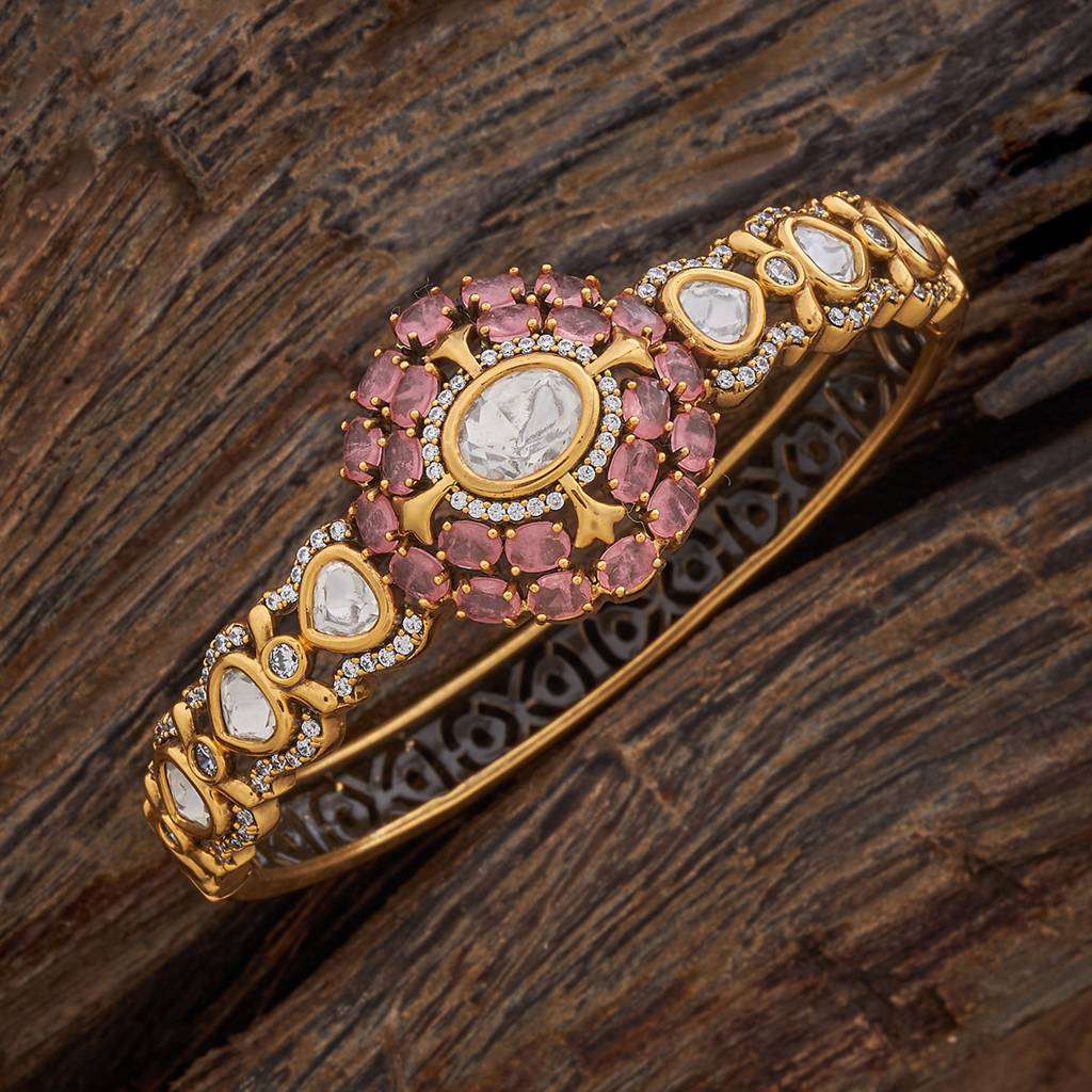 Kushal'S Fashion Jewellery Party Kundan Kada - 178287 : 426934