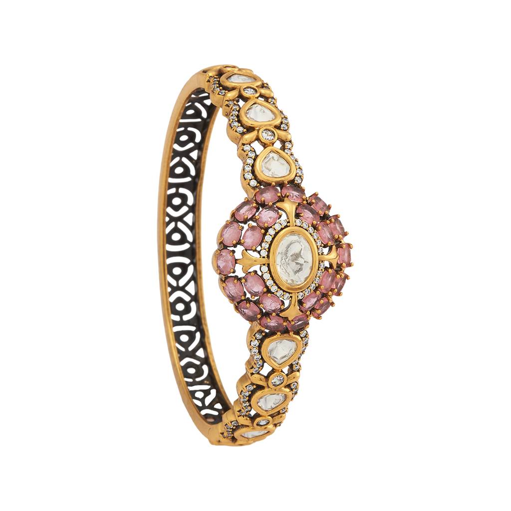 Kushal'S Fashion Jewellery Party Kundan Kada - 178287 : 426934