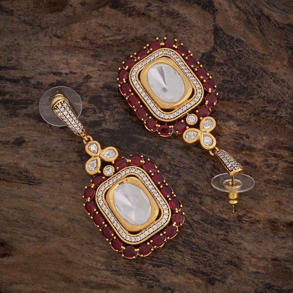 Kushal'S Fashion Jewellery Victorian Plated Party Kundan Drop Earrings - 178297 : 426858
