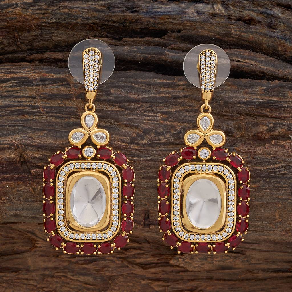 Kushal'S Fashion Jewellery Victorian Plated Party Kundan Drop Earrings - 178297 : 426858