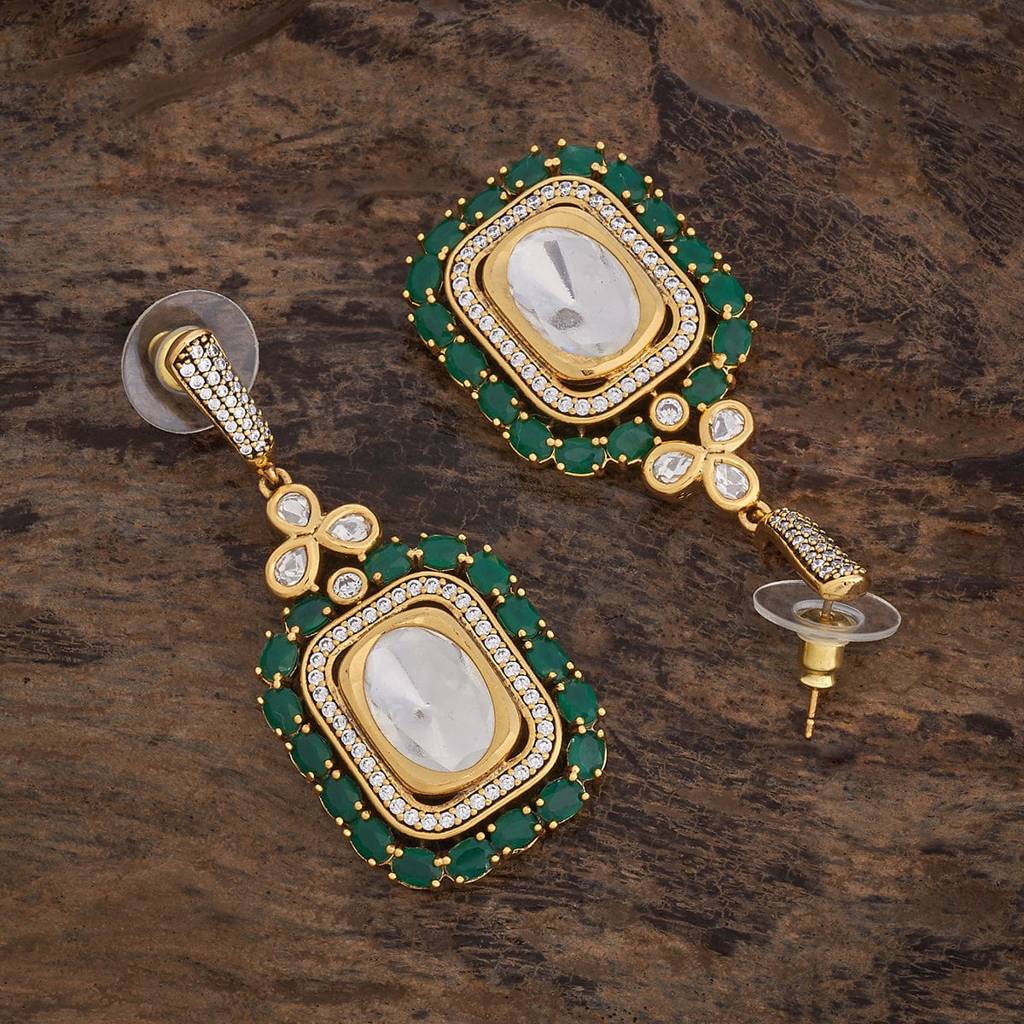 Kushal'S Fashion Jewellery Victorian Plated Party Kundan Drop Earrings - 178297 : 426859