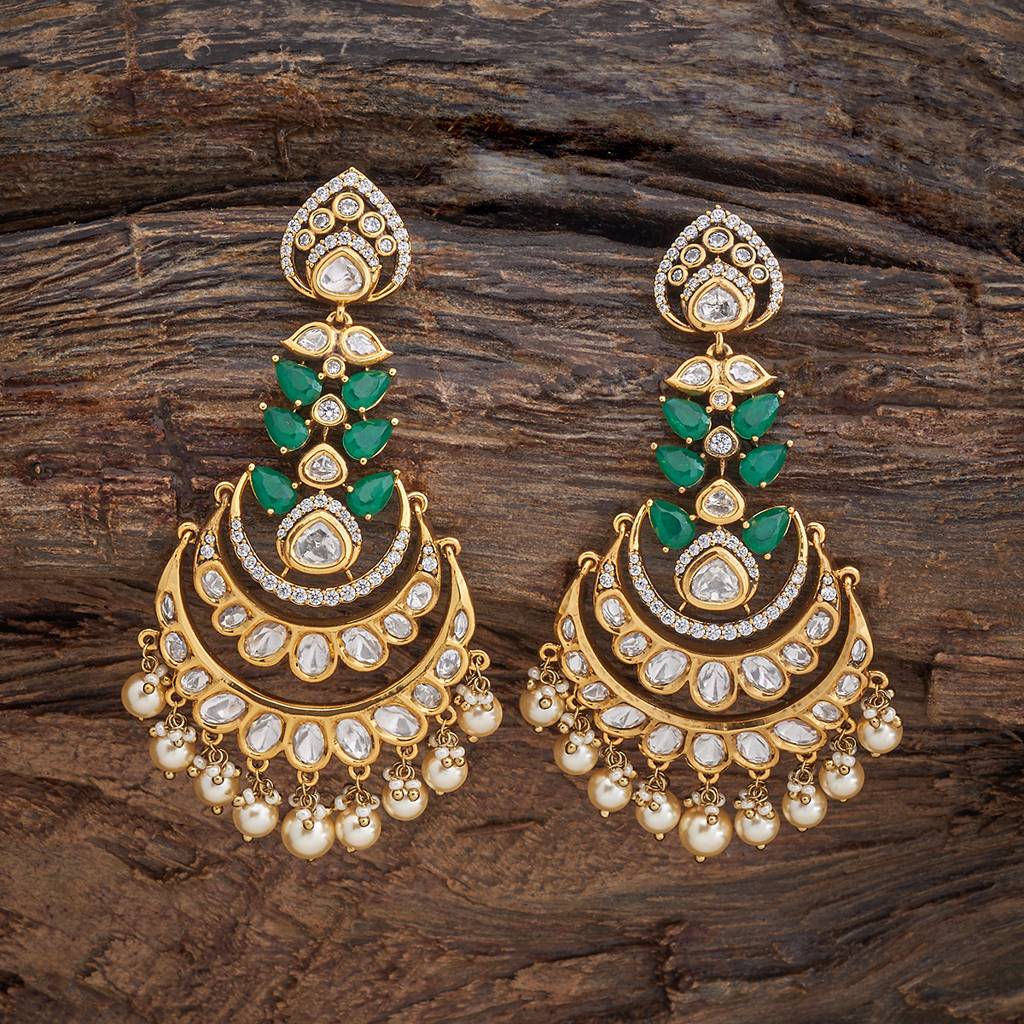 Kushal'S Fashion Jewellery Victorian Plated Party Kundan Drop Earrings - 178300 : 426866