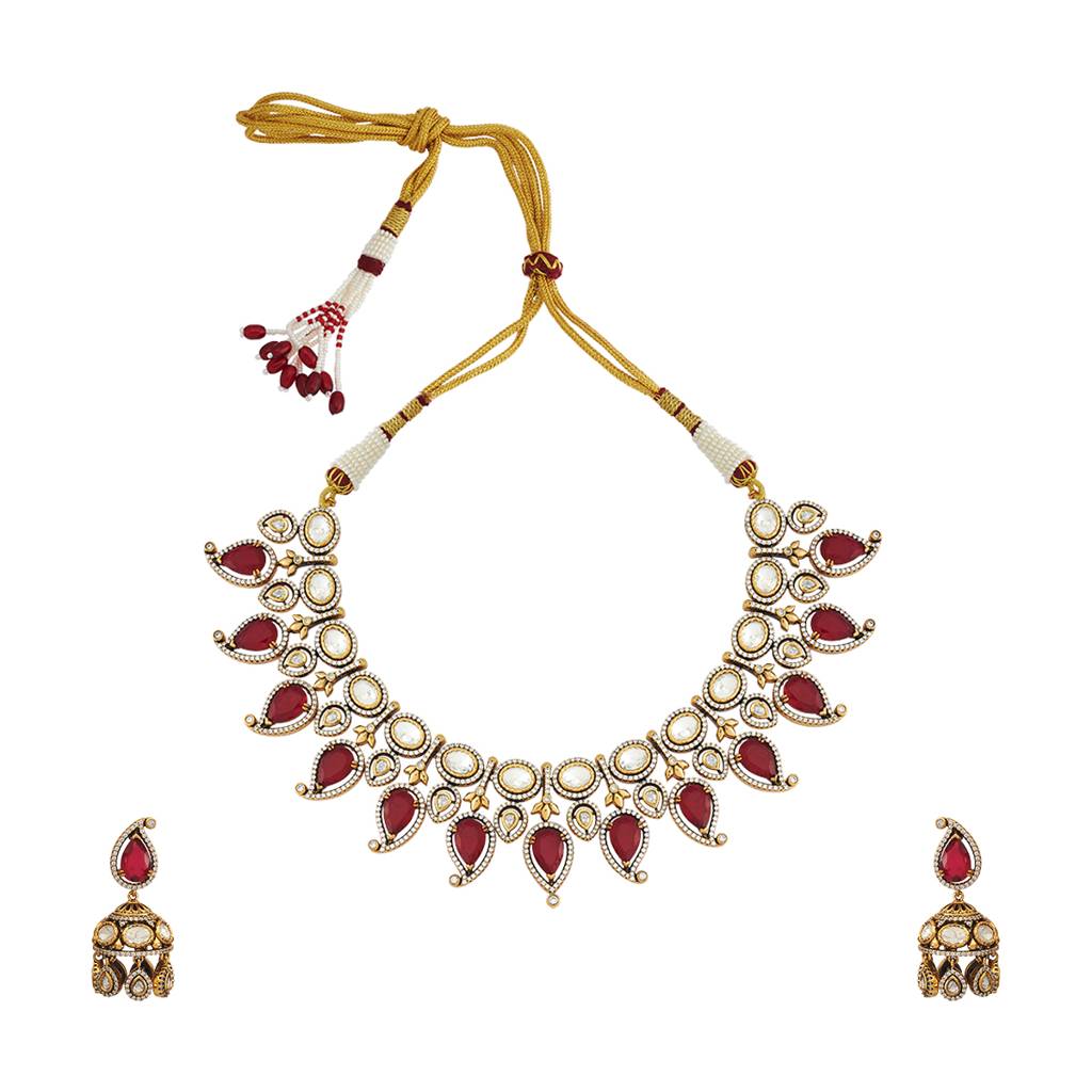 Kushal'S Fashion Jewellery Party Kundan Jewellery Set - 178302 : 426944
