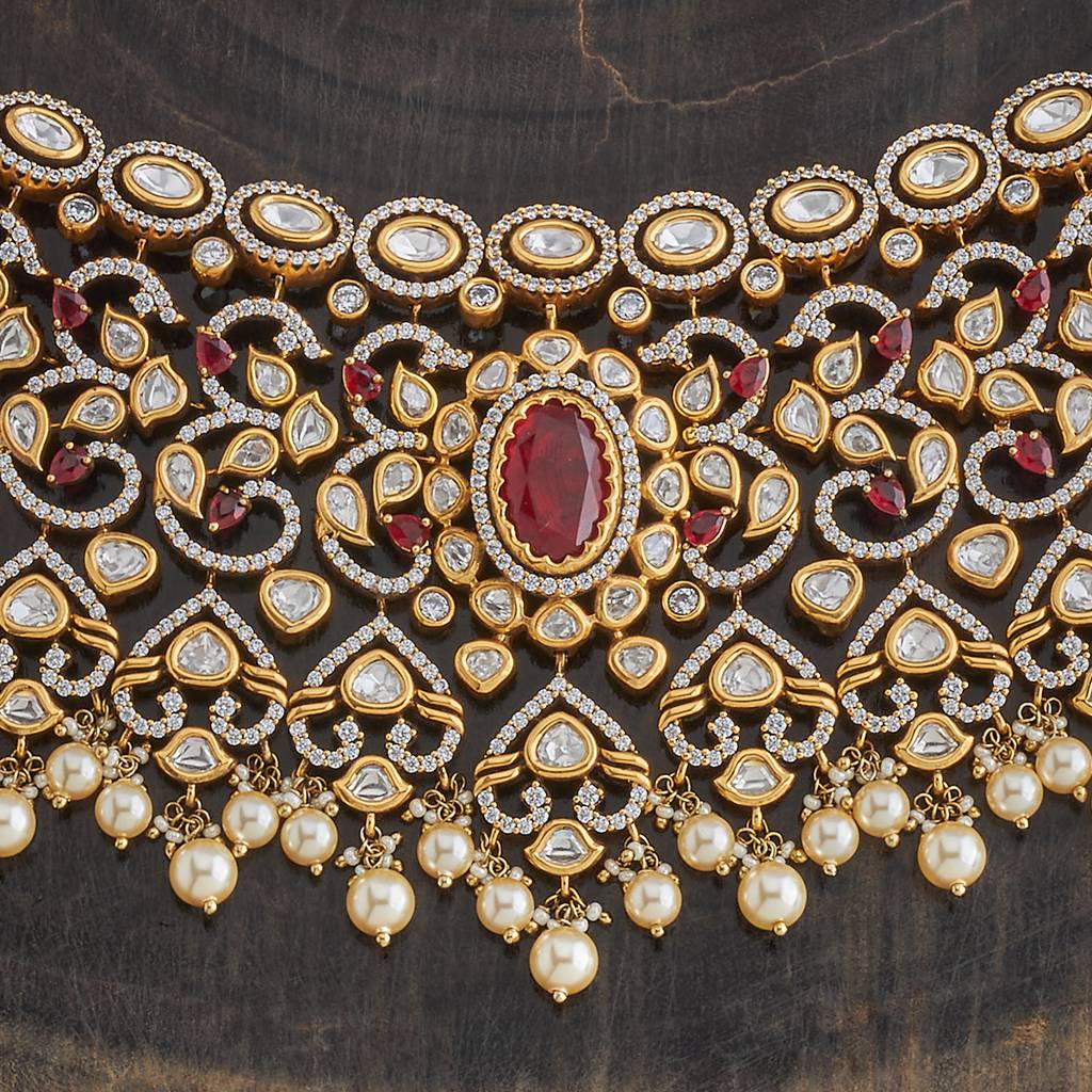 Kushal'S Fashion Jewellery Party Kundan Jewellery Set - 178308 : 426956