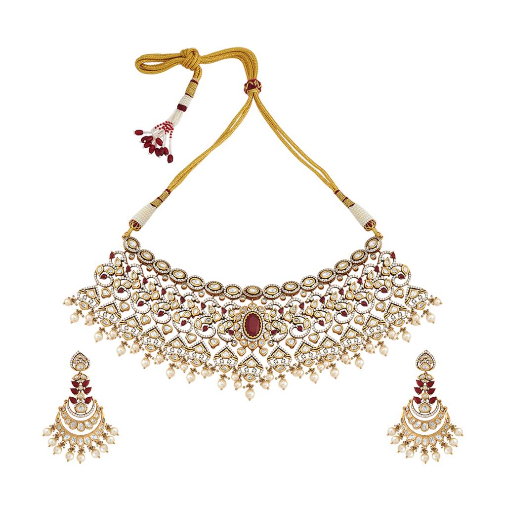 Kushal'S Fashion Jewellery Party Kundan Jewellery Set - 178308 : 426956