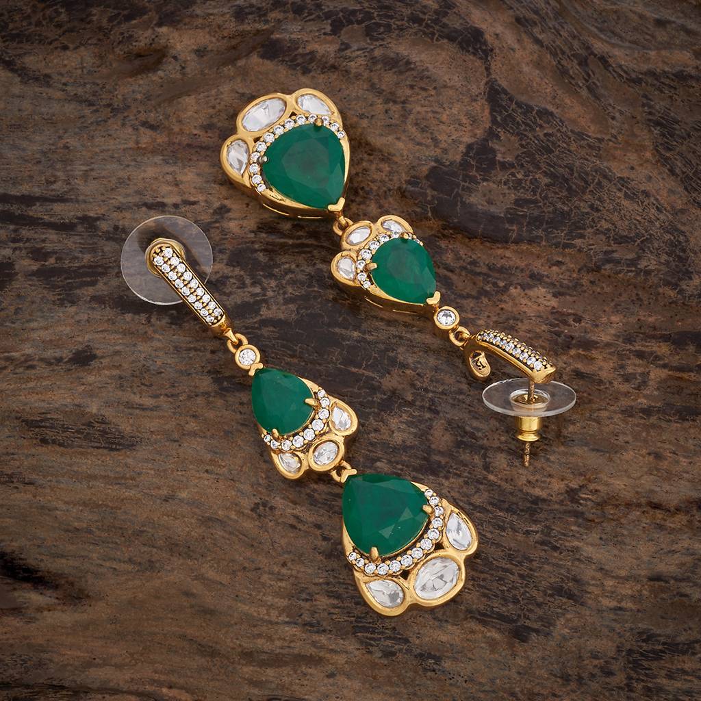 Kushal'S Fashion Jewellery Victorian Plated Party Kundan Drop Earrings - 178313 : 426877