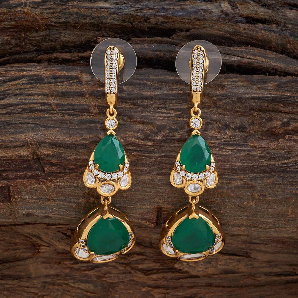 Kushal'S Fashion Jewellery Victorian Plated Party Kundan Drop Earrings - 178313 : 426877