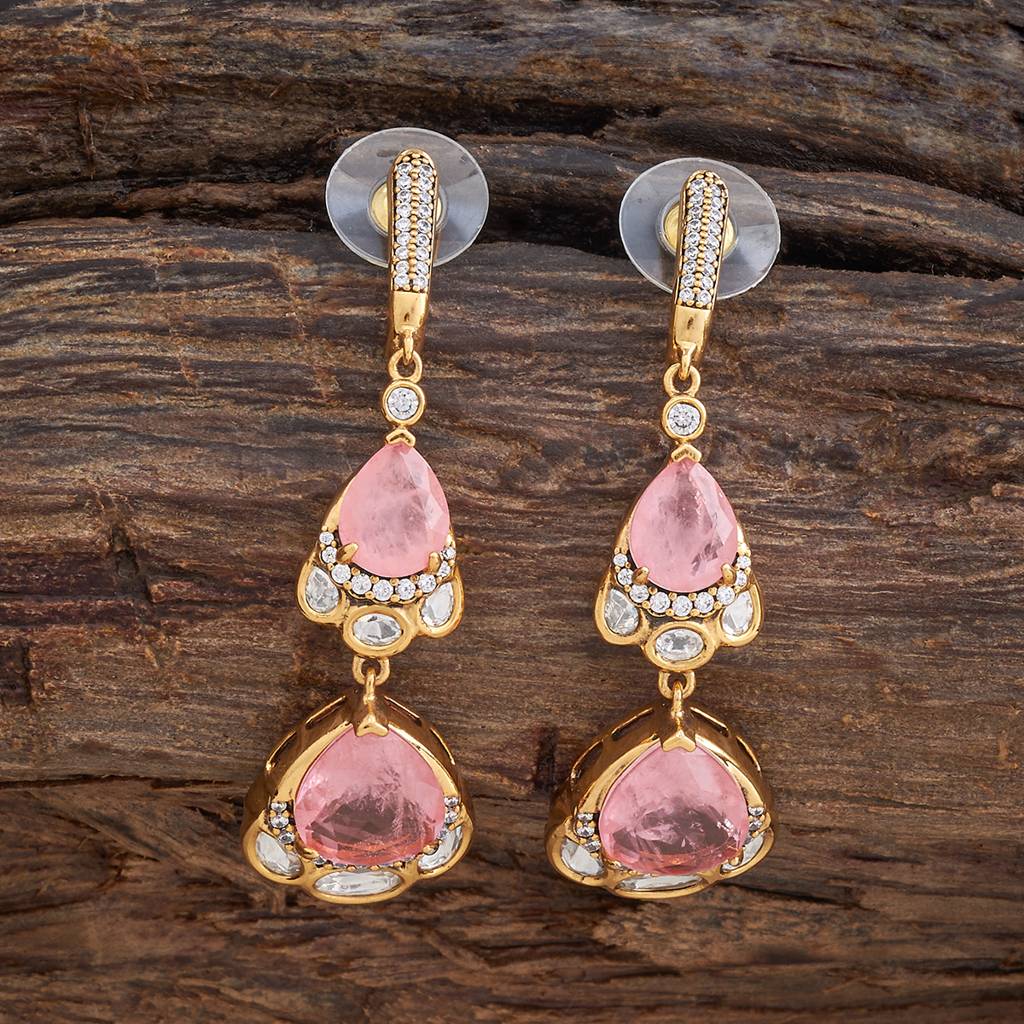 Kushal'S Fashion Jewellery Victorian Plated Party Kundan Drop Earrings - 178313 : 426878