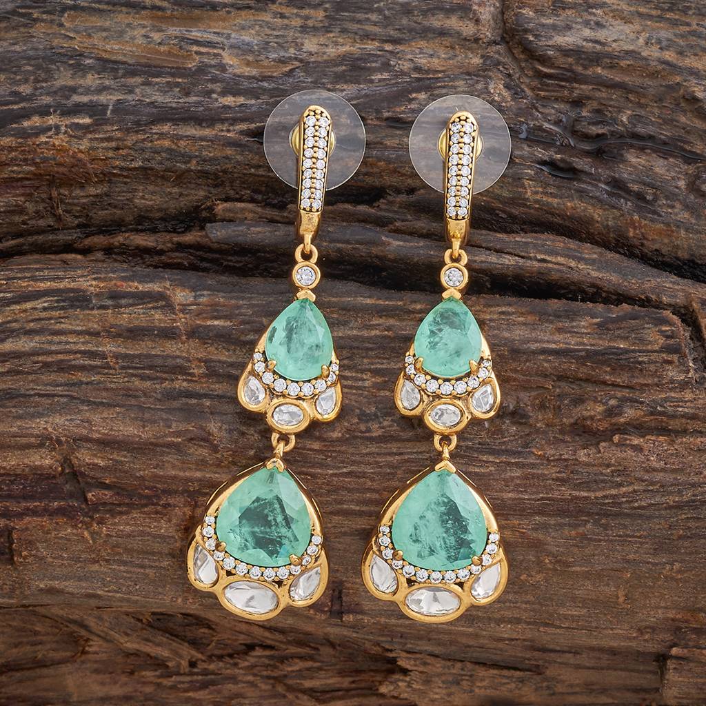 Kushal'S Fashion Jewellery Victorian Plated Party Kundan Drop Earrings - 178313 : 426879
