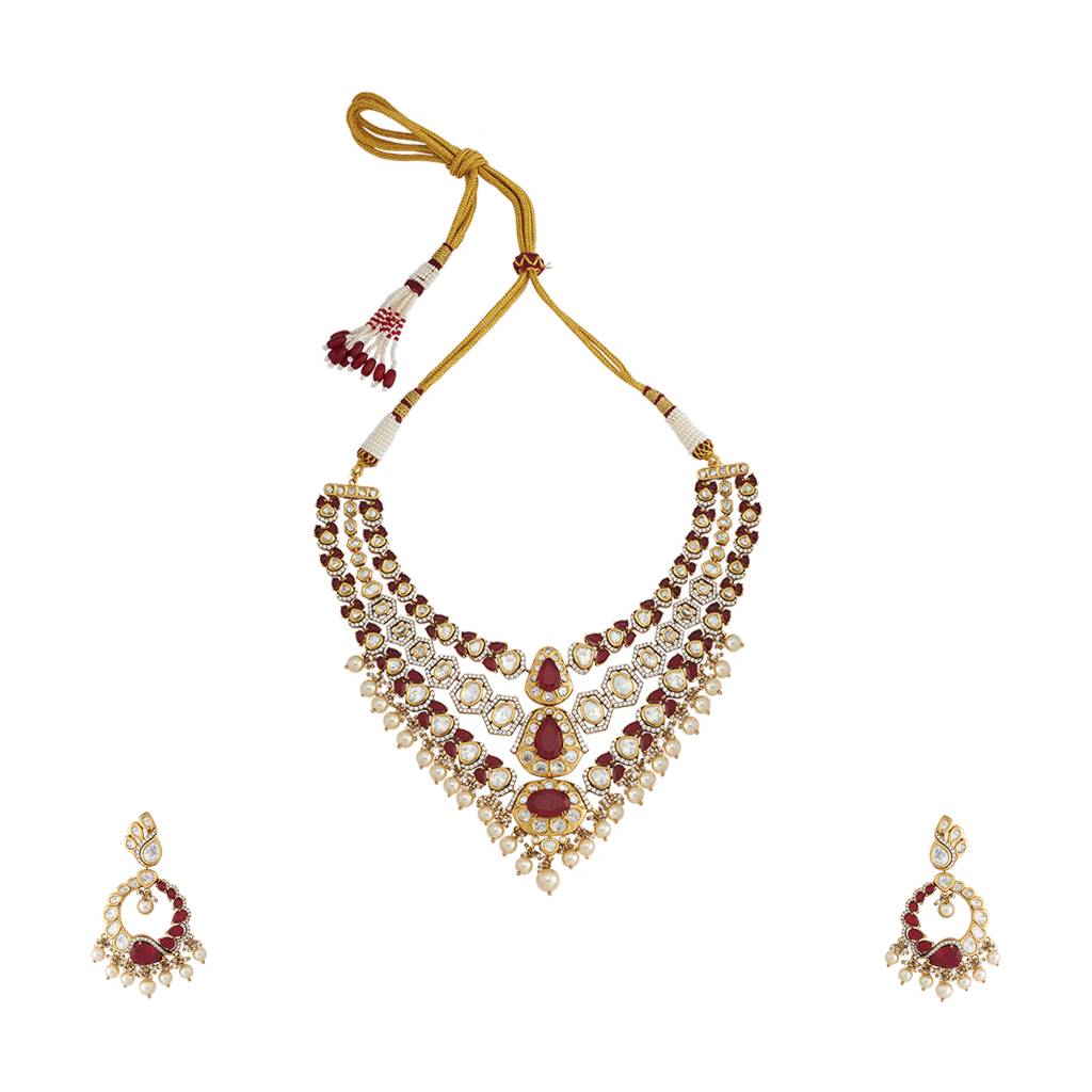 Kushal'S Fashion Jewellery Party Kundan Jewellery Set - 178320 : 426960
