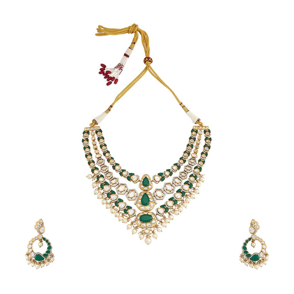 Kushal'S Fashion Jewellery Party Kundan Jewellery Set - 178320 : 434606